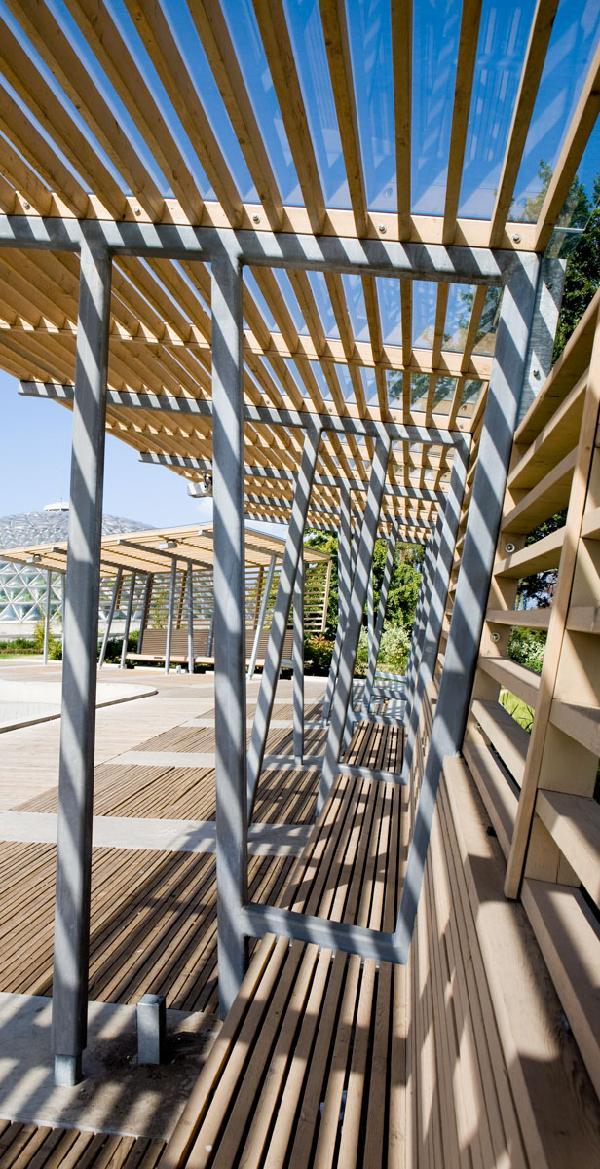 Queen Elizabeth Park - bench near fountain